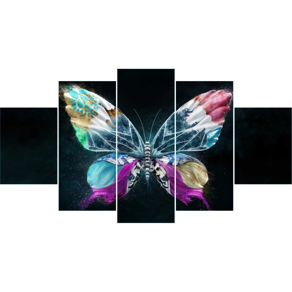 Quadro Decorativo Mosaico Butterfly Cores - Quadros Decorativos para Sala | Display de Festa Infantil