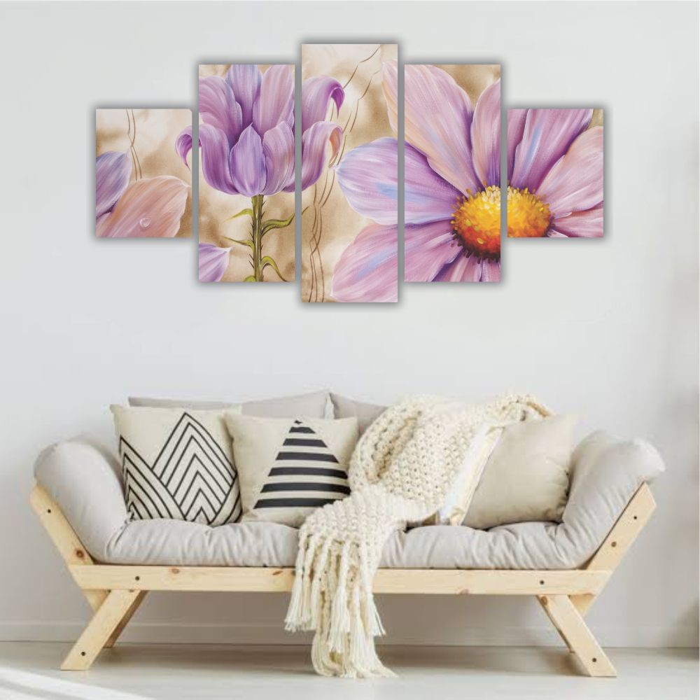 Quadro decorativo Floral Flor Lilás - Quadros Decorativos para Sala | Display de Festa Infantil