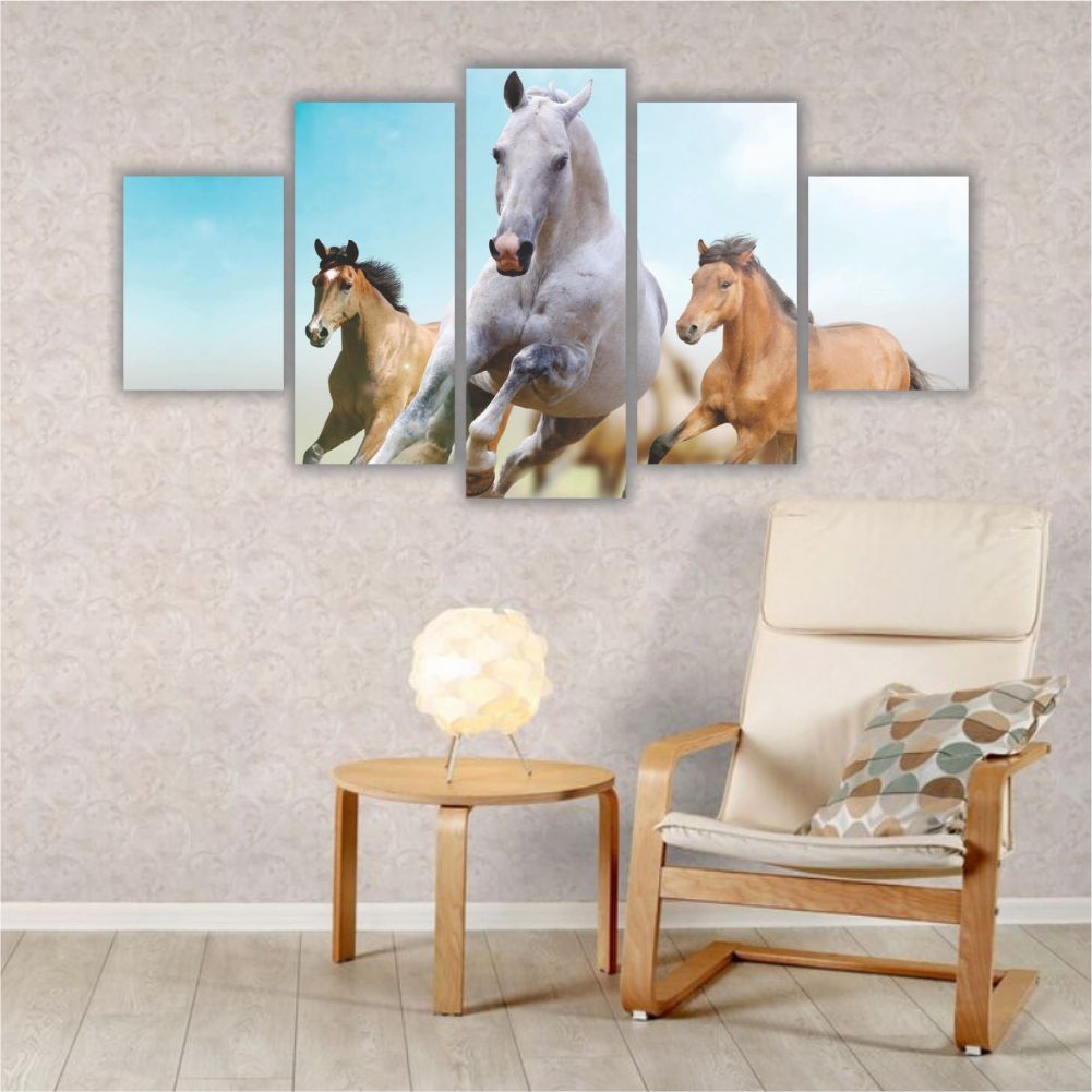 Quadro decorativo Paisagem Cavalos - Quadros Decorativos para Sala | Display de Festa Infantil