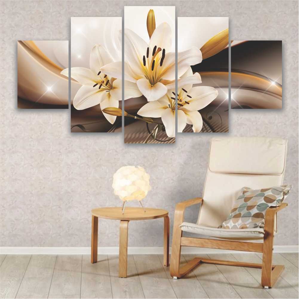 Quadro decorativo Lírio Dourado - Quadros Decorativos para Sala | Display de Festa Infantil