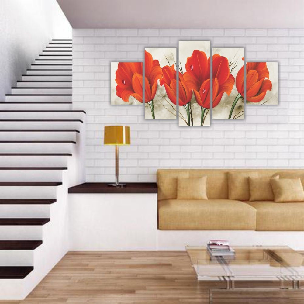 Quadros Decorativos Flores Buquê de Tulipas Vermelhas 2 - Quadros Decorativos para Sala | Display de Festa Infantil