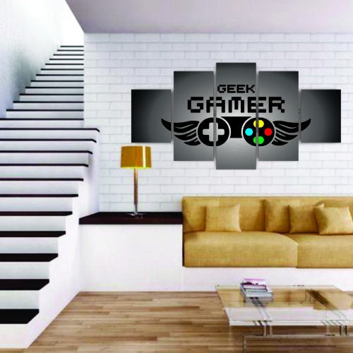 Quadros Decorativos MDF Gamer Geek Controle Preto Sala Quarto - Quadros Decorativos para Sala | Display de Festa Infantil