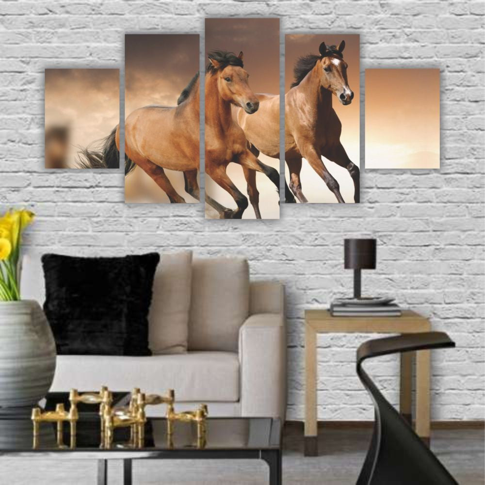 Quadro decorativo Cavalo corrida Marrom - Quadros Decorativos para Sala | Display de Festa Infantil