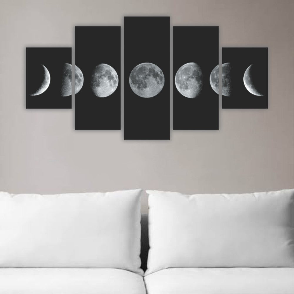 Quadros Decorativos Fases da Lua Sala - Quadros Decorativos para Sala | Display de Festa Infantil