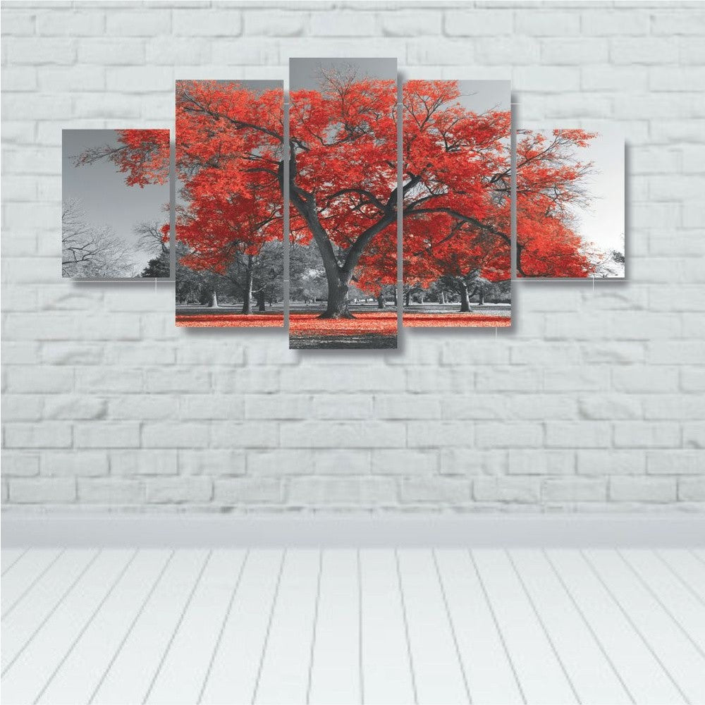 Quadros Decorativos Arvore Vida Botanico Sala Quarto Vermelho - Quadros Decorativos para Sala | Display de Festa Infantil