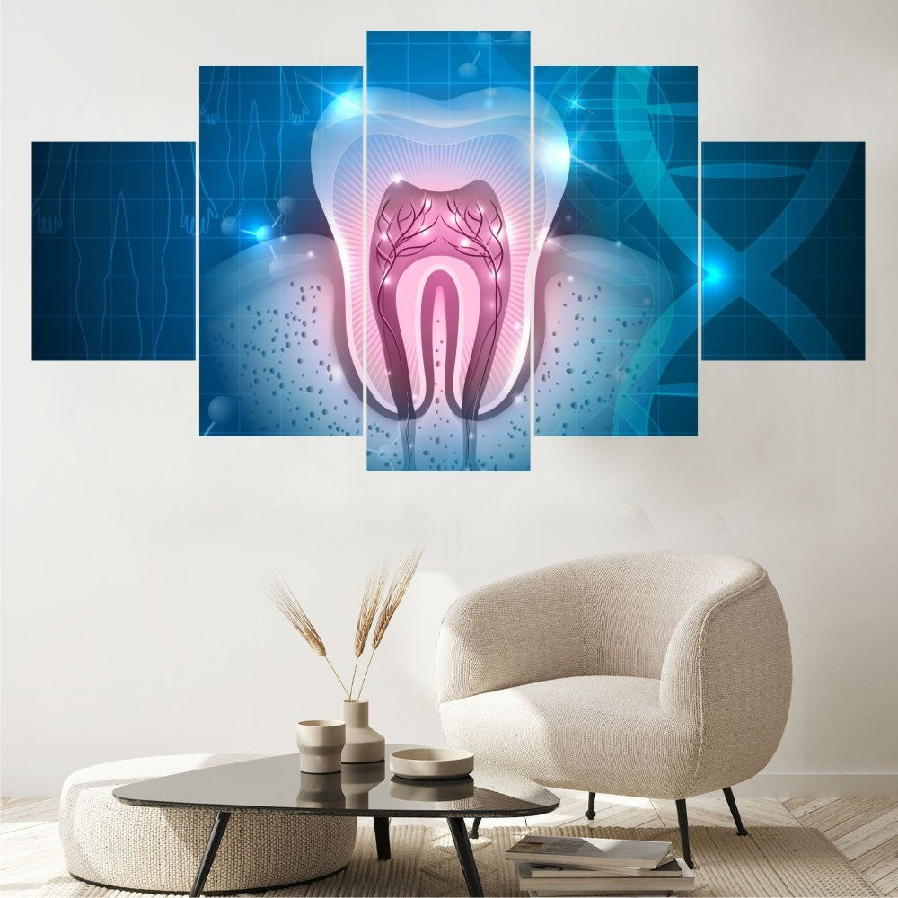 Quadro Decorativo Mosaico Quadro Dentista - Quadros Decorativos para Sala | Display de Festa Infantil