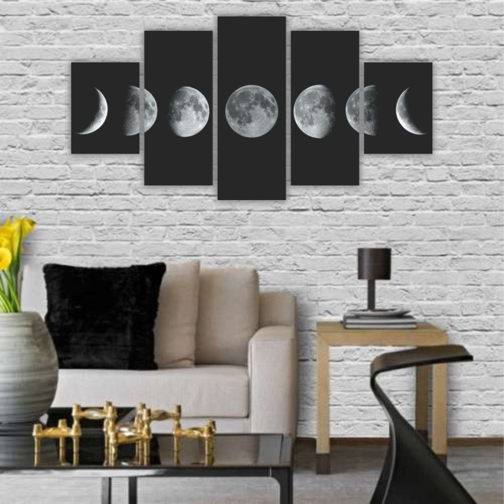 Quadros Decorativos Fases da Lua Sala - Quadros Decorativos para Sala | Display de Festa Infantil