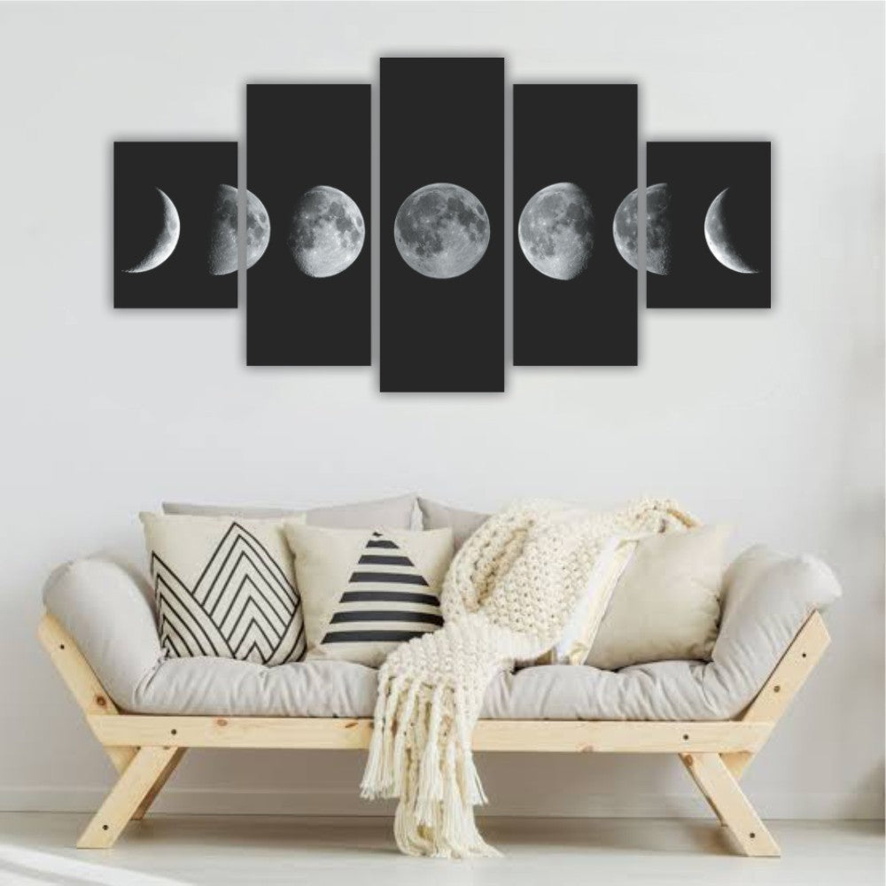 Quadros Decorativos Fases da Lua Sala - Quadros Decorativos para Sala | Display de Festa Infantil