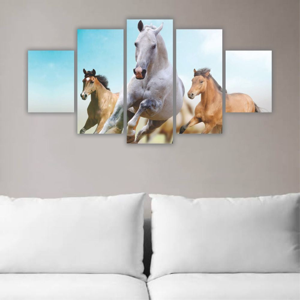 Quadro decorativo Paisagem Cavalos - Quadros Decorativos para Sala | Display de Festa Infantil