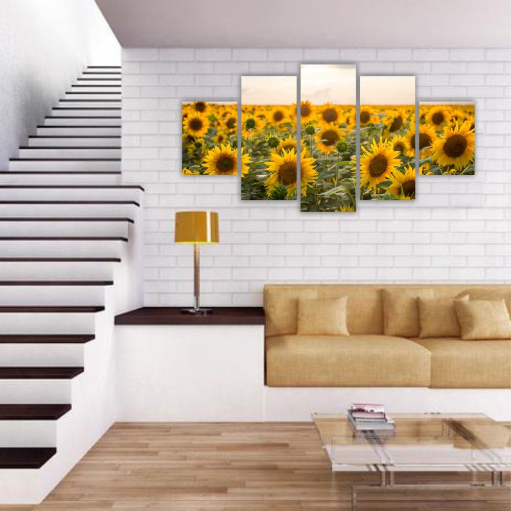 Quadro decorativo Campo de Girassóis - Quadros Decorativos para Sala | Display de Festa Infantil