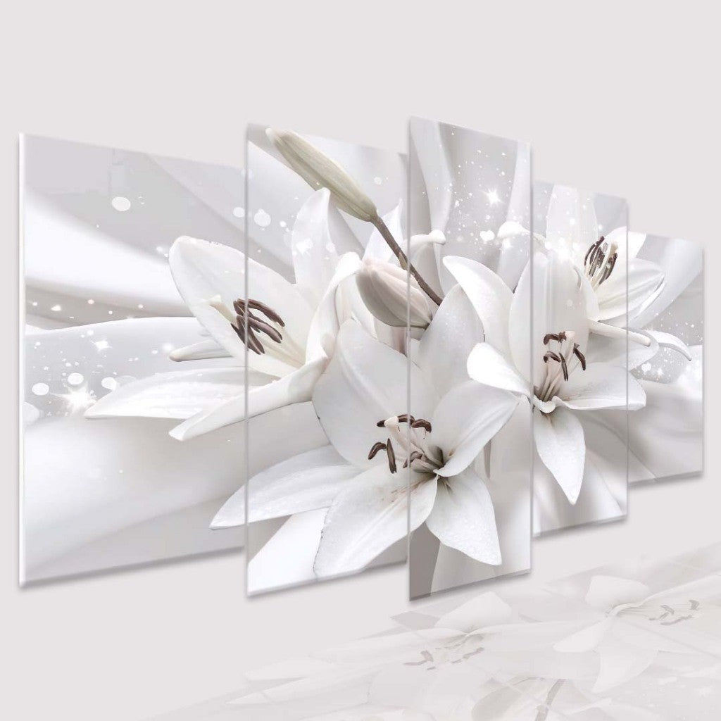 Quadro Decorativo Mosaico Flor Lírio Pureza - Quadros Decorativos para Sala | Display de Festa Infantil