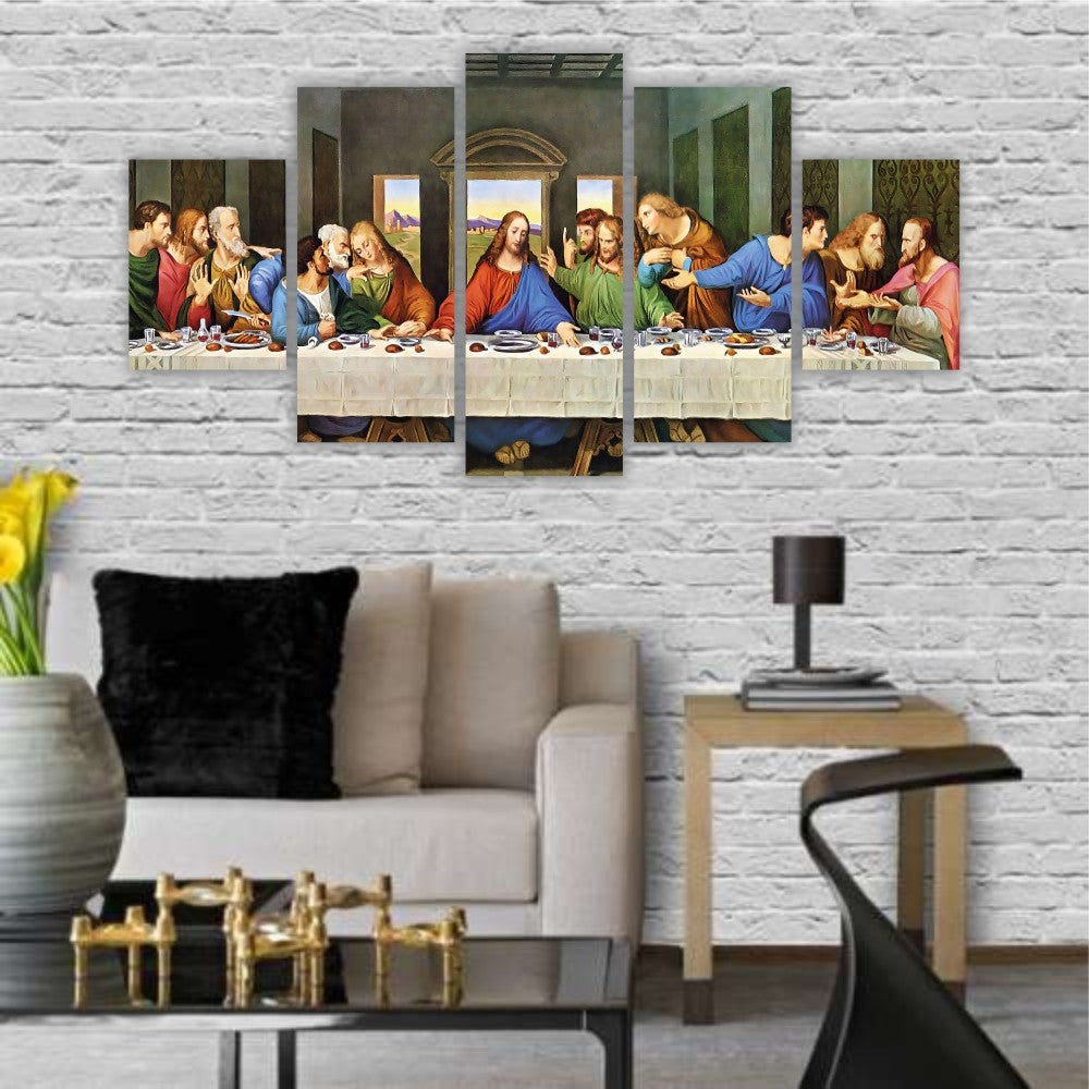 Quadros Decorativos Santa Ceia Aquarela Artístico - Quadros Decorativos para Sala | Display de Festa Infantil