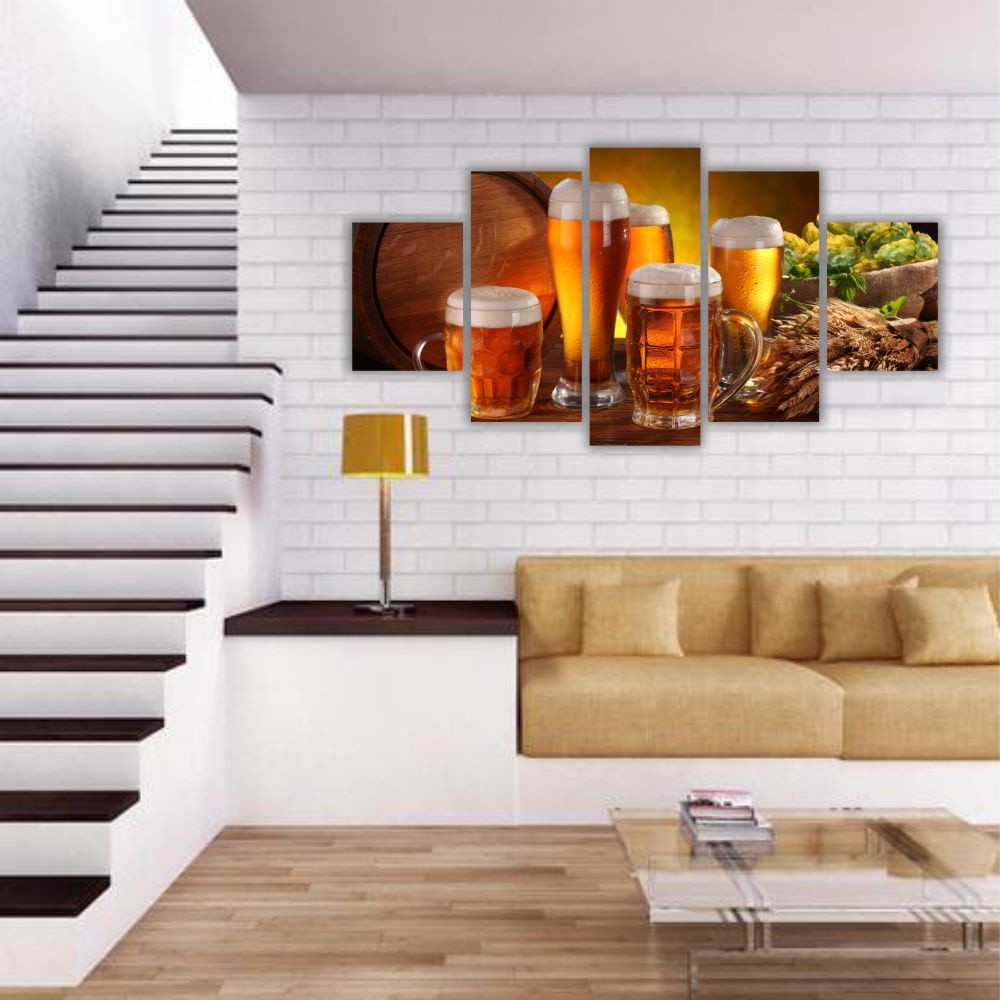 Quadro decorativo Churrasco Bar Copo de Cerveja - Quadros Decorativos para Sala | Display de Festa Infantil