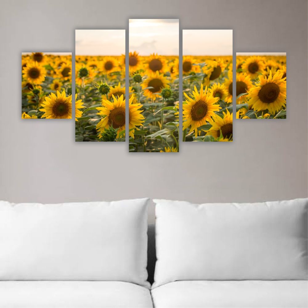Quadro decorativo Campo de Girassóis - Quadros Decorativos para Sala | Display de Festa Infantil