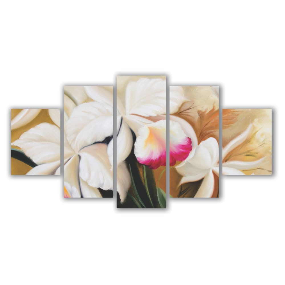 Quadro Descorativo Floral Orquídea Branca - Quadros Decorativos para Sala | Display de Festa Infantil