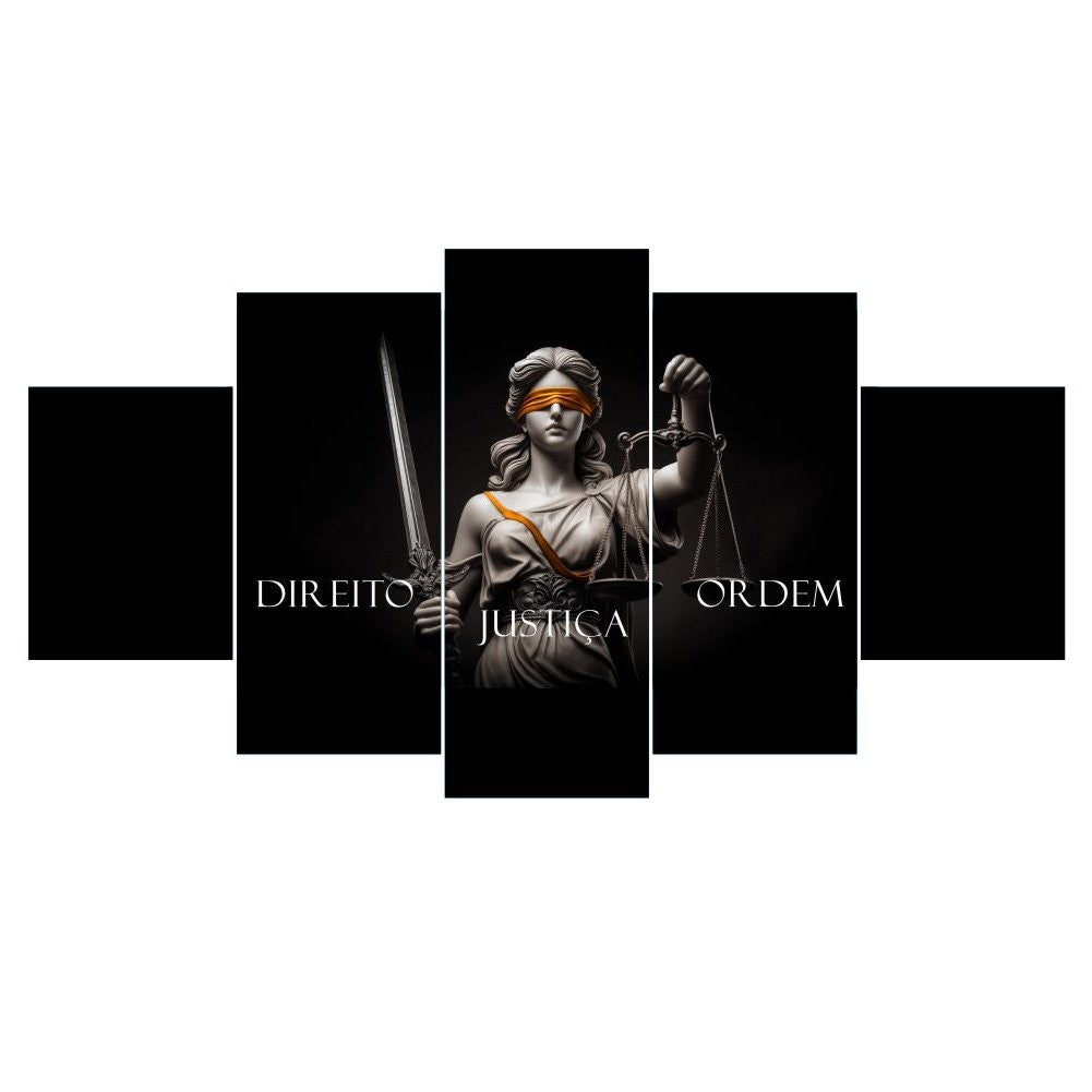 Quadro Decorativo Mosaico Direito Justiça Ordem - Quadros Decorativos para Sala | Display de Festa Infantil