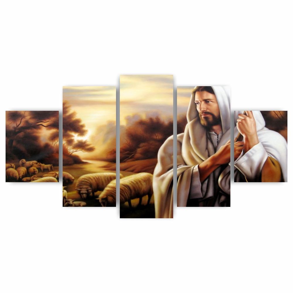 Quadros Decorativos Religioso Jesus Bom Pastor MDF Sala Quarto - Quadros Decorativos para Sala | Display de Festa Infantil