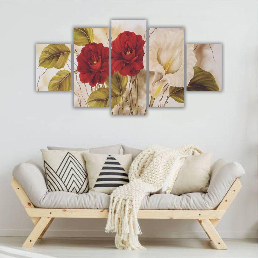 Quadro decorativo Flores Envelhecidas - Quadros Decorativos para Sala | Display de Festa Infantil