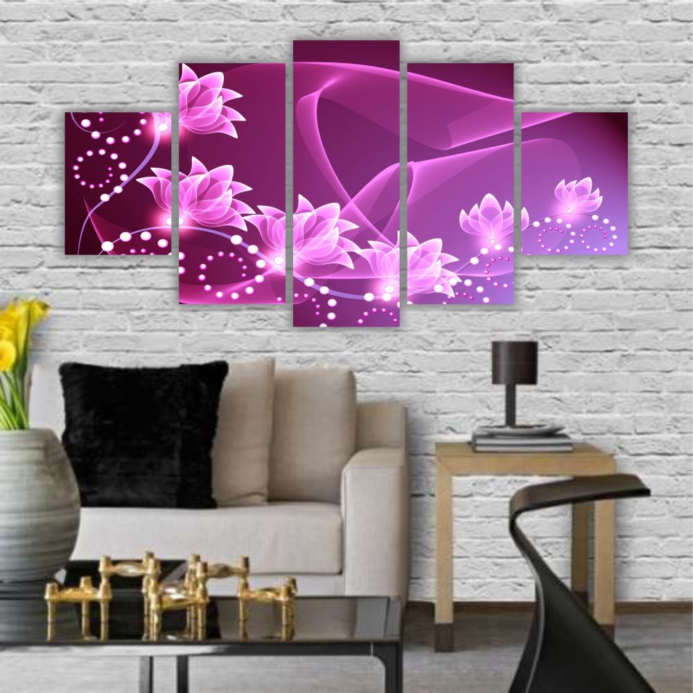 Quadro decorativo Flores Rosa - Quadros Decorativos para Sala | Display de Festa Infantil