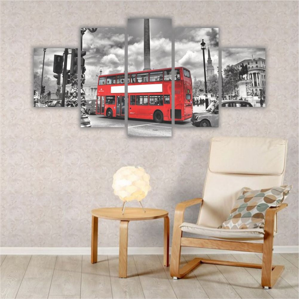 Quadro decorativo Ônibus de Londres - Quadros Decorativos para Sala | Display de Festa Infantil