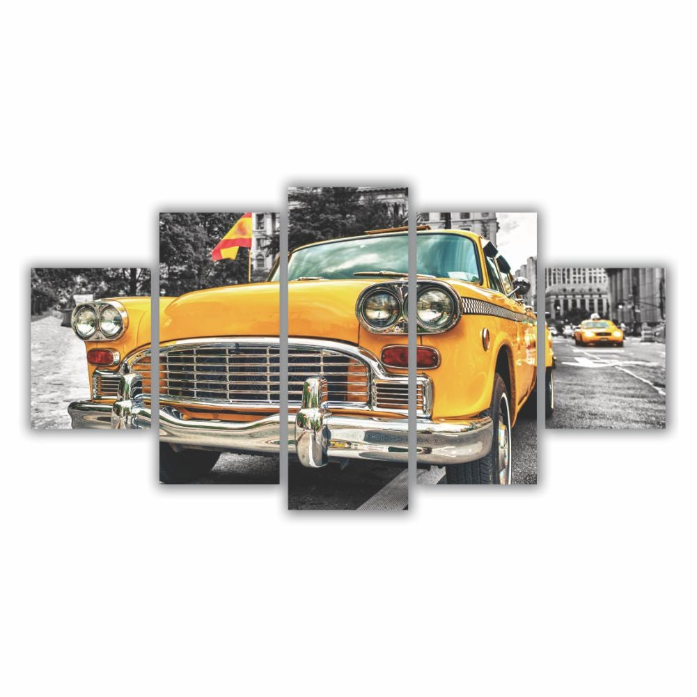 Quadro decorativo Londres Taxi Amarelo - Quadros Decorativos para Sala | Display de Festa Infantil