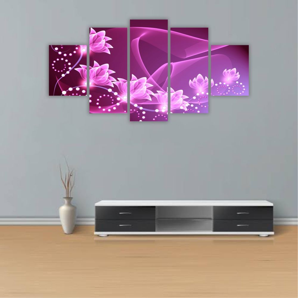 Quadro decorativo Flores Rosa - Quadros Decorativos para Sala | Display de Festa Infantil