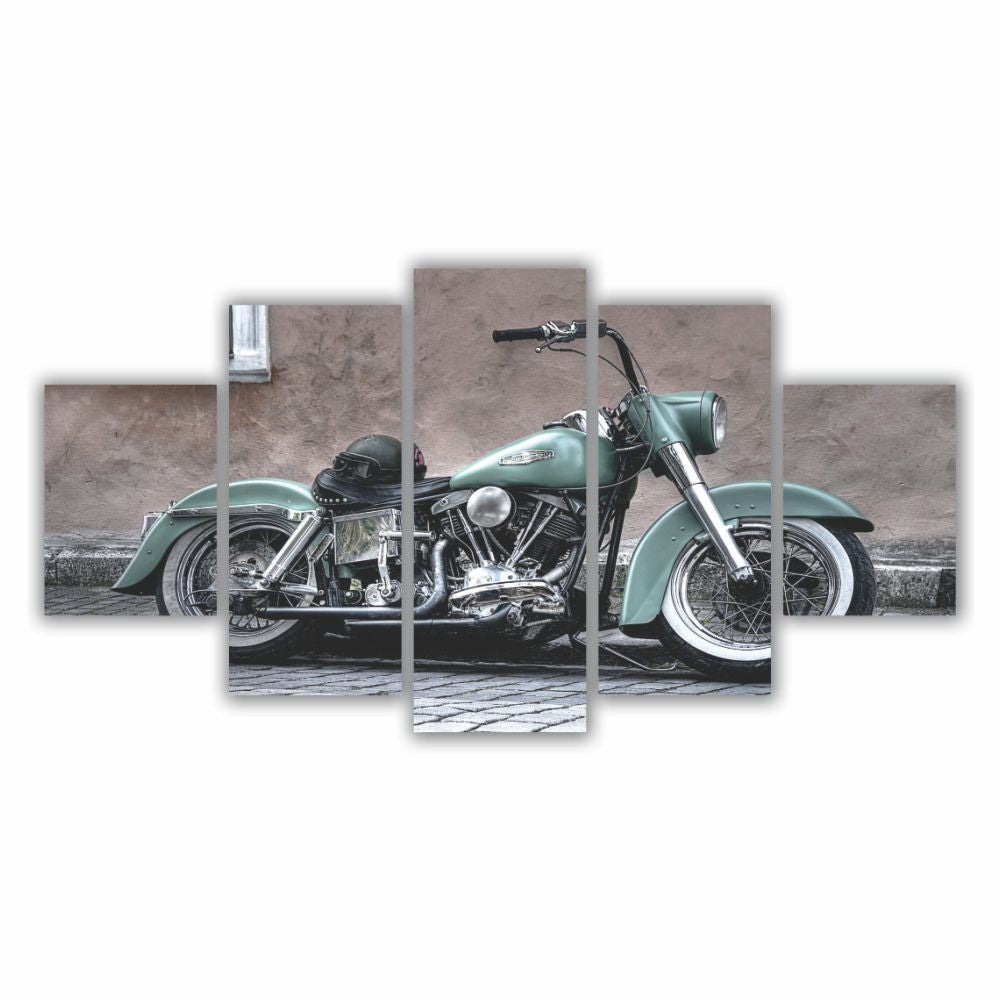 Quadro decorativo Moto Verde - Quadros Decorativos para Sala | Display de Festa Infantil