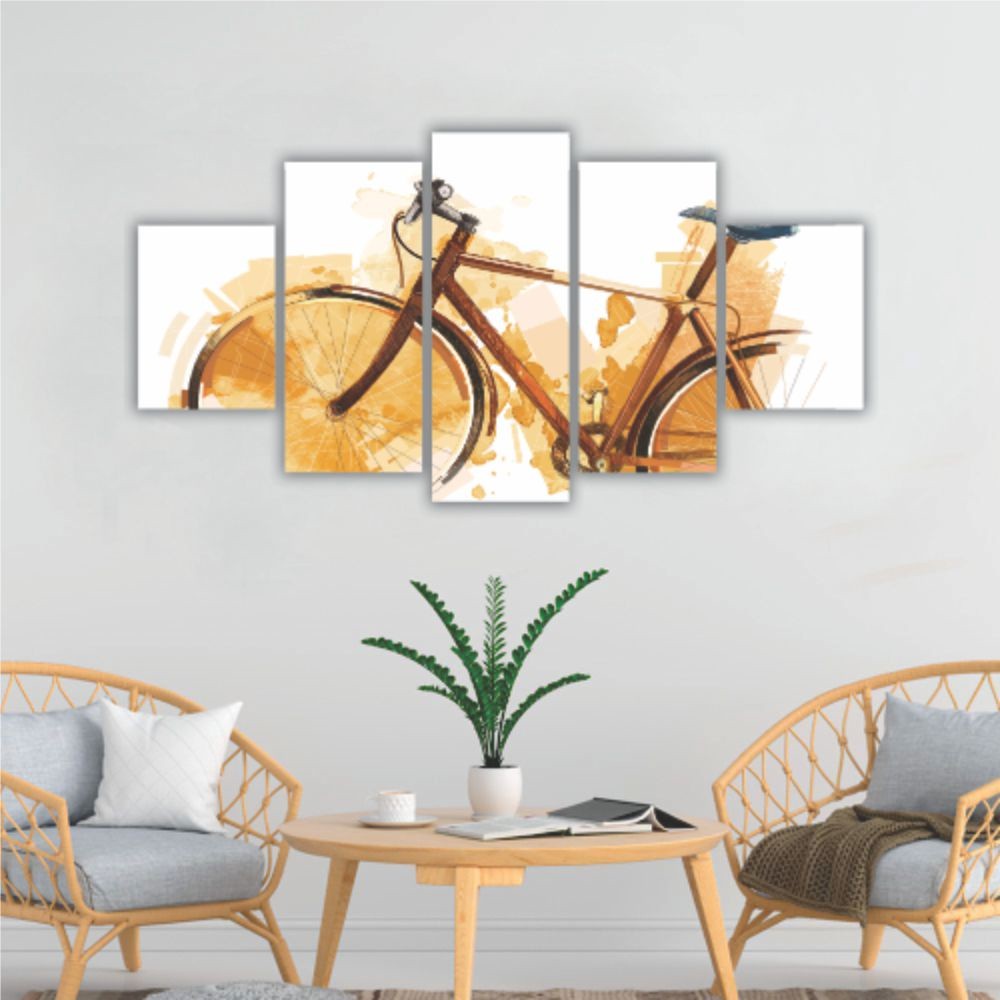 Quadro decorativo Bicicleta Aquarela - Quadros Decorativos para Sala | Display de Festa Infantil