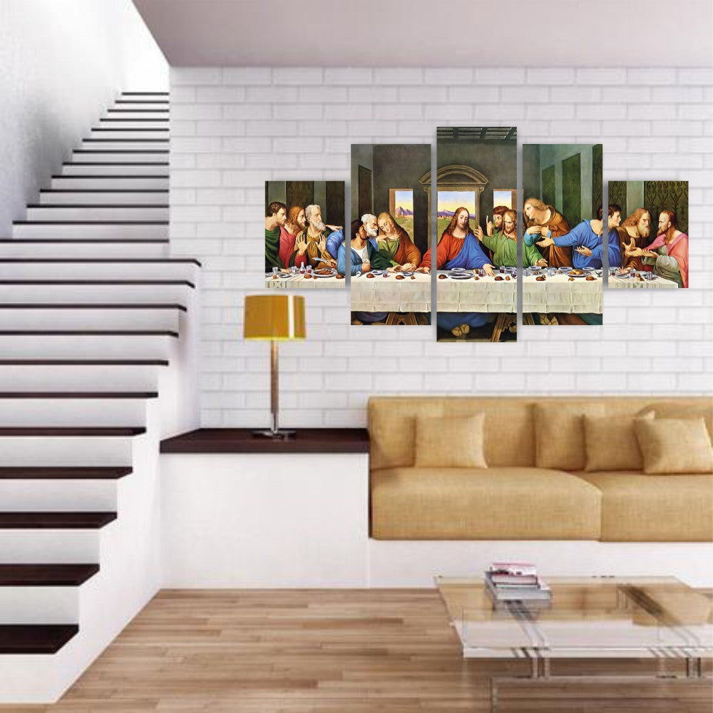 Quadros Decorativos MDF Santa Ceia Aquarela Artístico Sala Quarto - Quadros Decorativos para Sala | Display de Festa Infantil