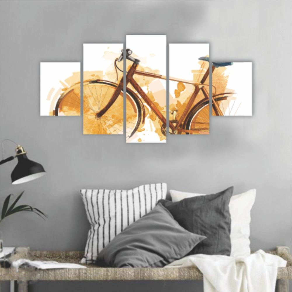 Quadro decorativo Bicicleta Aquarela - Quadros Decorativos para Sala | Display de Festa Infantil