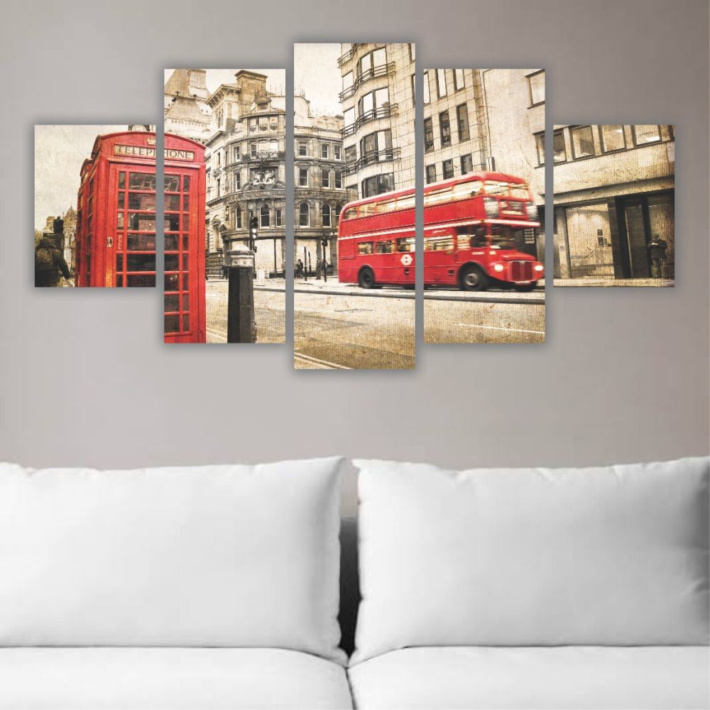 Quadro decorativo Passeio em Londres - Quadros Decorativos para Sala | Display de Festa Infantil