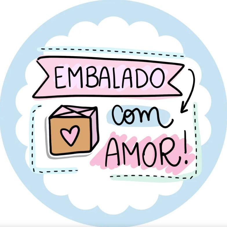 Etiquetas Adesiva Embalado com Amor