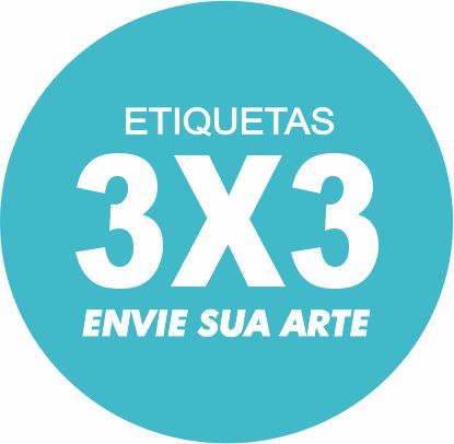 1000 Adesivos 3X3cm - Etiquetas Adesivas e Rótulos Personalizado - Redondos ou Quadrados