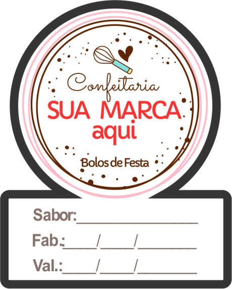 Adesivo Sabor e Validade Personalizado com Sua Logo | Arte