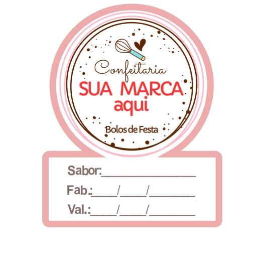 Adesivo Sabor e Validade Personalizado com Sua Logo | Arte