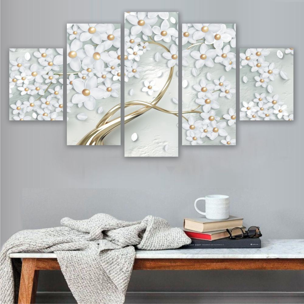 Quadro decorativo Flor de Cerejeira Sakura Branca - Quadros Decorativos para Sala | Display de Festa Infantil