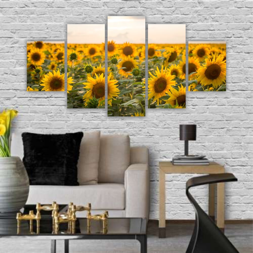Quadro decorativo Campo de Girassóis - Quadros Decorativos para Sala | Display de Festa Infantil