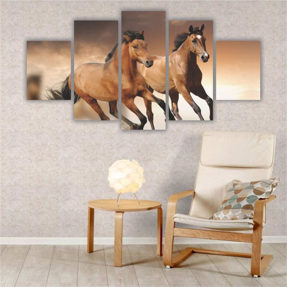 Quadro decorativo Cavalo corrida Marrom - Quadros Decorativos para Sala | Display de Festa Infantil