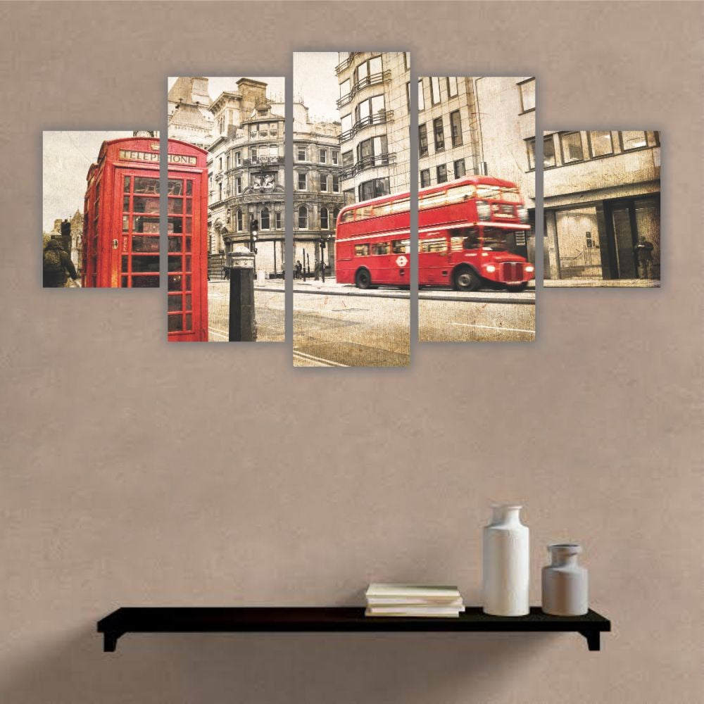Quadro decorativo Passeio em Londres - Quadros Decorativos para Sala | Display de Festa Infantil
