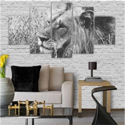 Quadros Decorativos Mosaico Mdf Leão Selva 115x60cm - Quadros Decorativos para Sala | Display de Festa Infantil