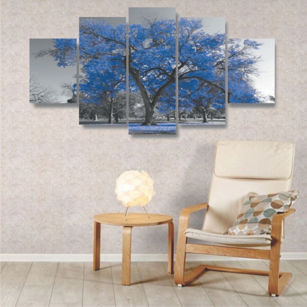 Quadros Decorativos Arvore Vida Botanico Sala Quarto Azul - Quadros Decorativos para Sala | Display de Festa Infantil