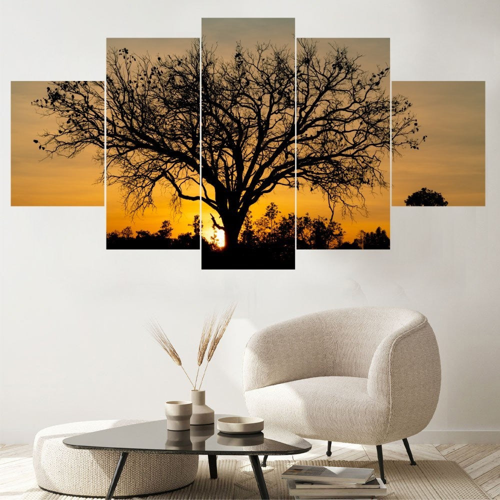 Quadro Decorativo Mosaico Árvore sem folhas - Quadros Decorativos para Sala | Display de Festa Infantil