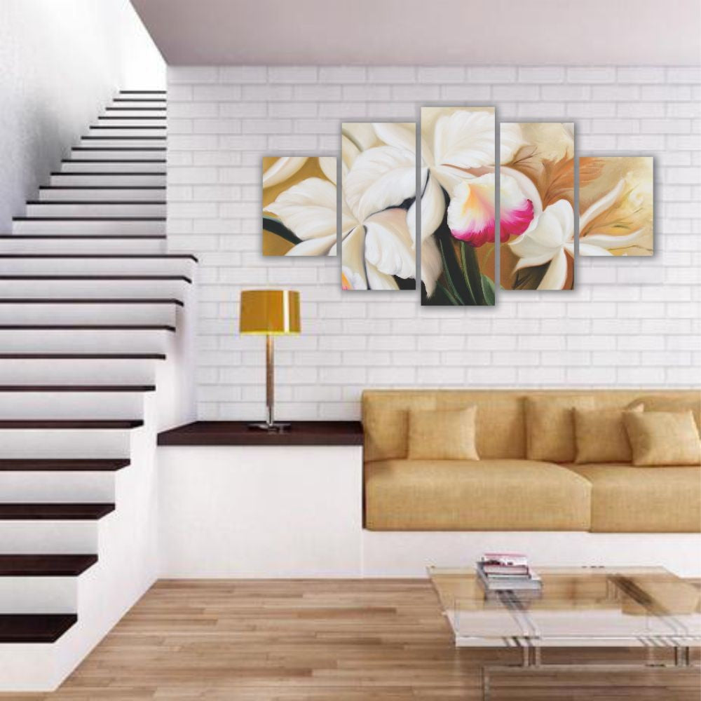Quadro Descorativo Floral Orquídea Branca - Quadros Decorativos para Sala | Display de Festa Infantil
