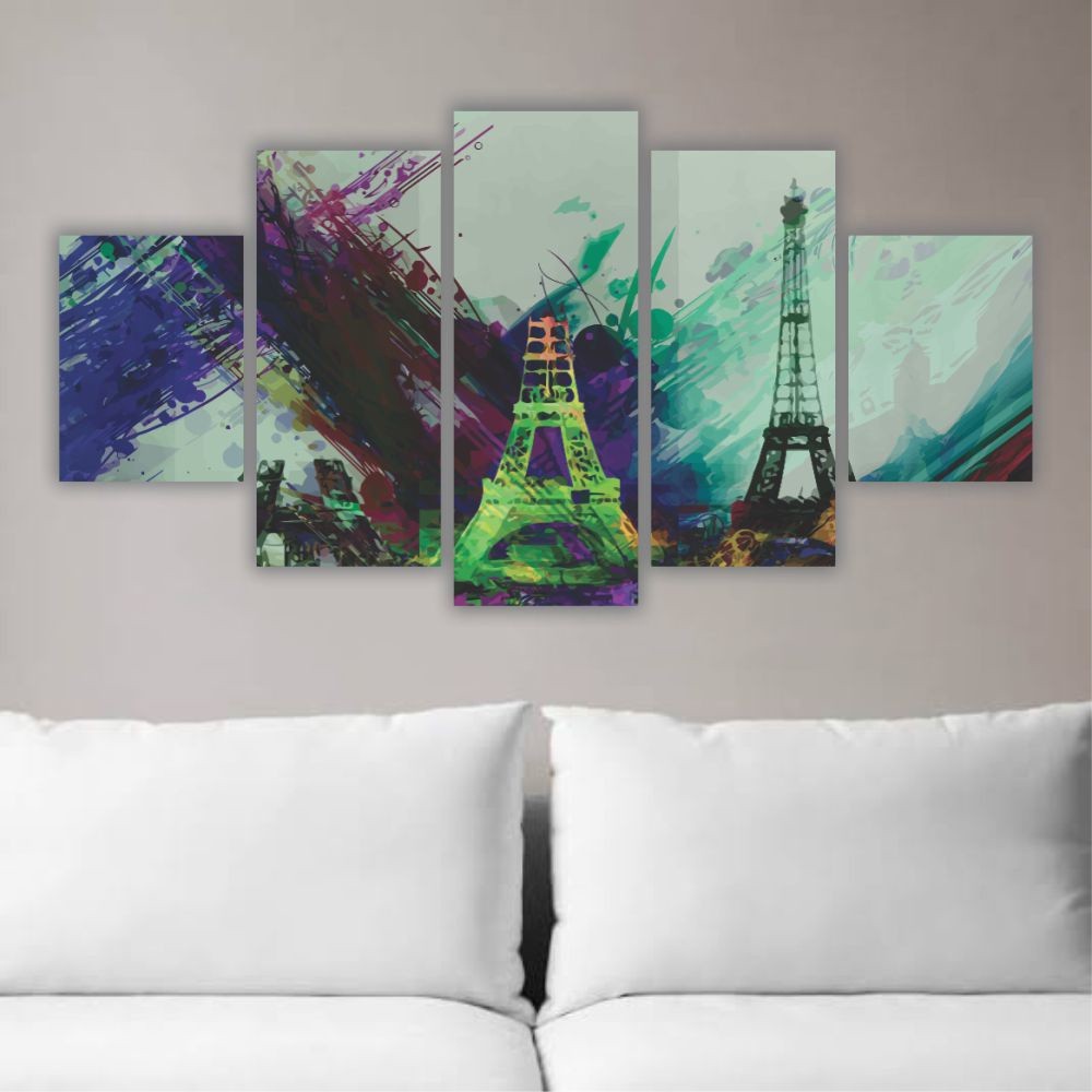 Quadro decorativo Paris França Artístico - Quadros Decorativos para Sala | Display de Festa Infantil