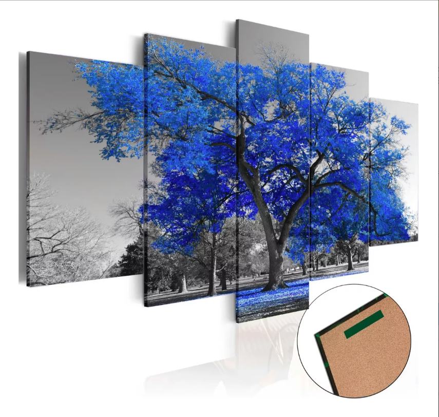 Quadros Decorativos Arvore Vida Botanico Sala Quarto Azul - Quadros Decorativos para Sala | Display de Festa Infantil