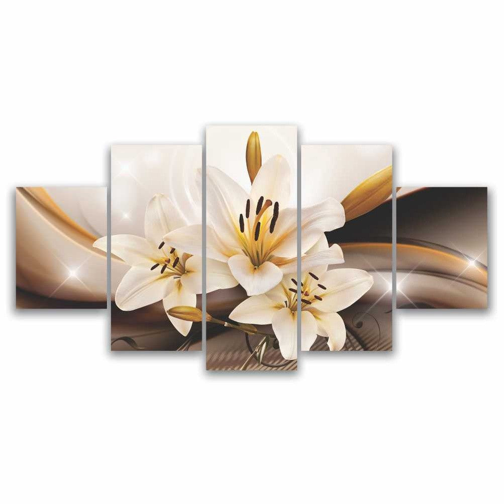 Quadro decorativo Lírio Dourado - Quadros Decorativos para Sala | Display de Festa Infantil