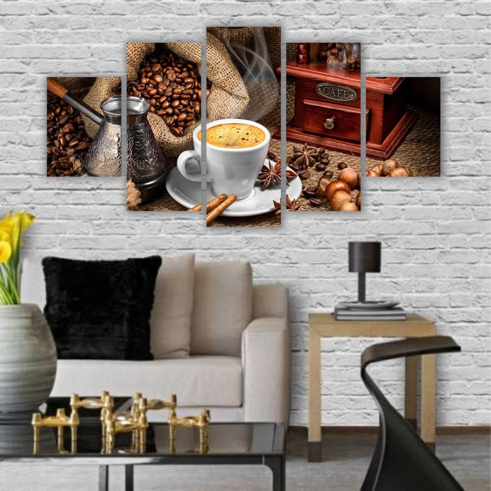 Quadro decorativo Cafeteria Xícara de Café - Quadros Decorativos para Sala | Display de Festa Infantil