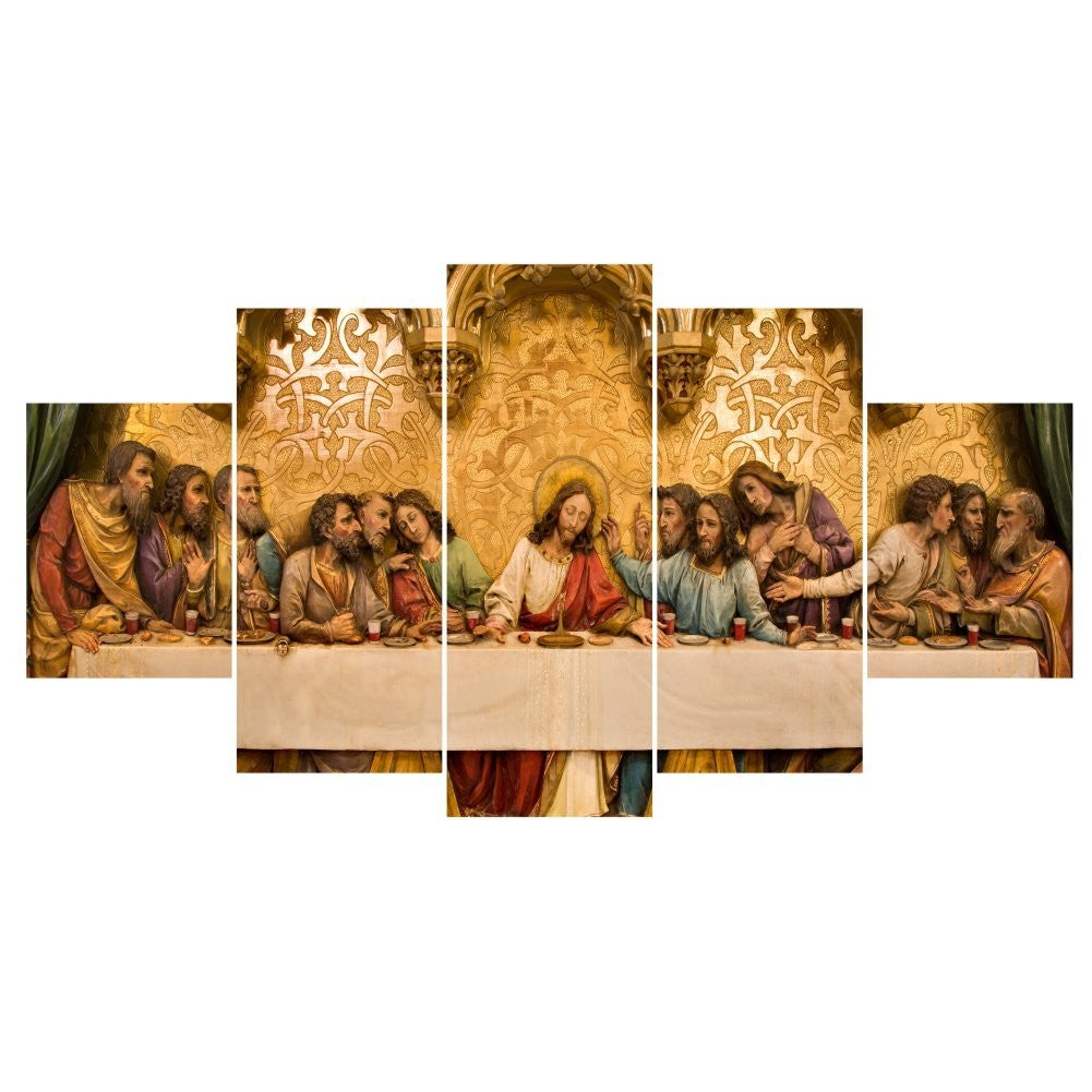 Quadro Decorativo Mosaico Santa Ceia Comunhão - Quadros Decorativos para Sala | Display de Festa Infantil