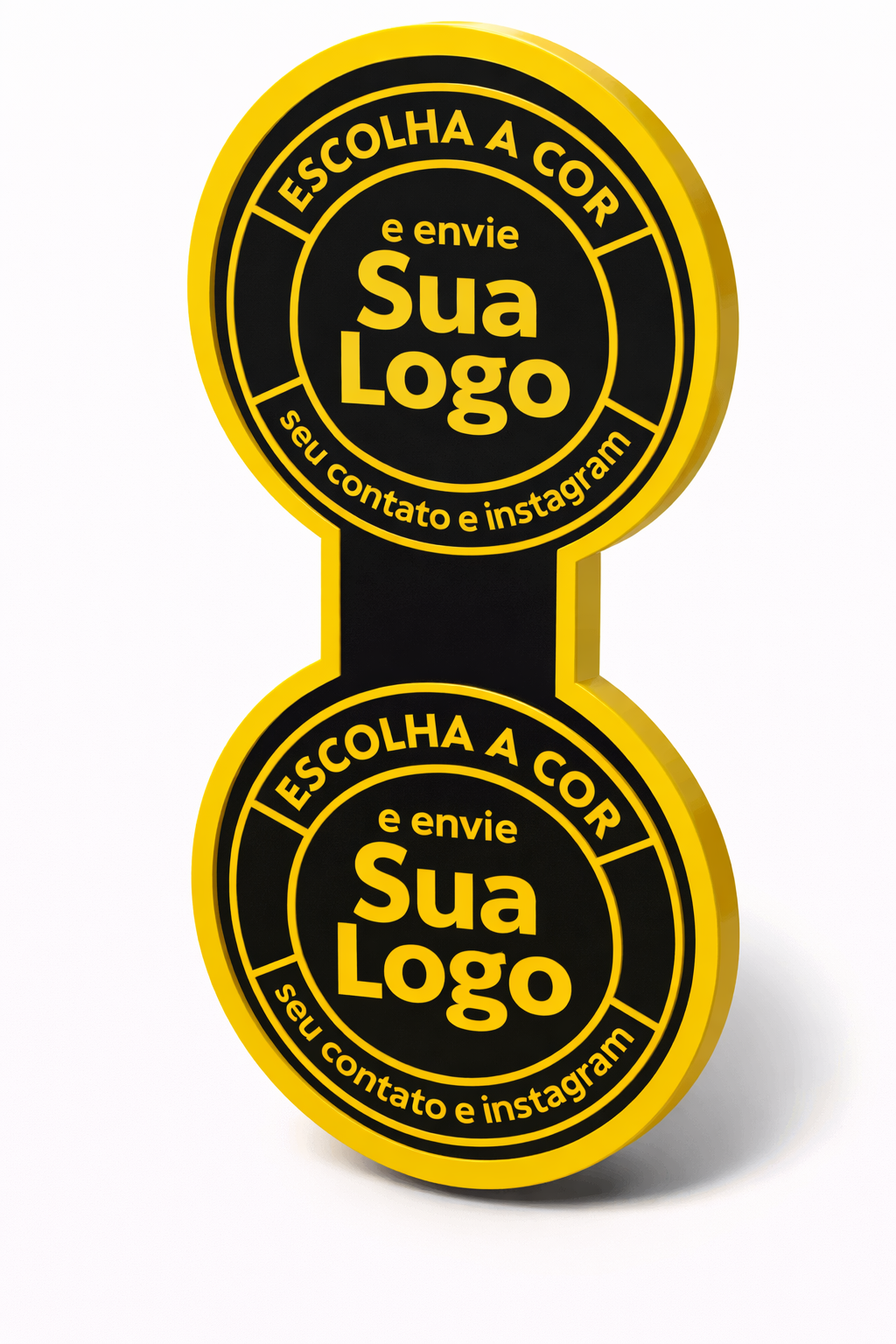 Lacre fecha sacolas 3x6cm e 4x8cm - Adesivo Personalizado com sua Logo.