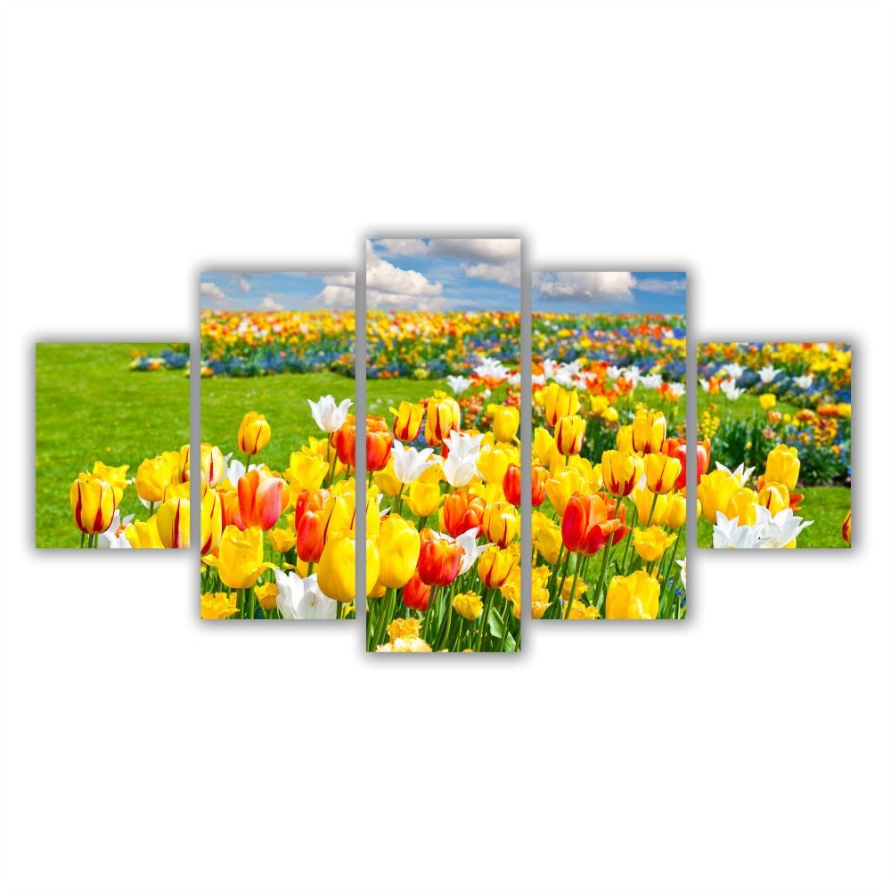 Quadro decorativo Campo de Tulipas - Quadros Decorativos para Sala | Display de Festa Infantil